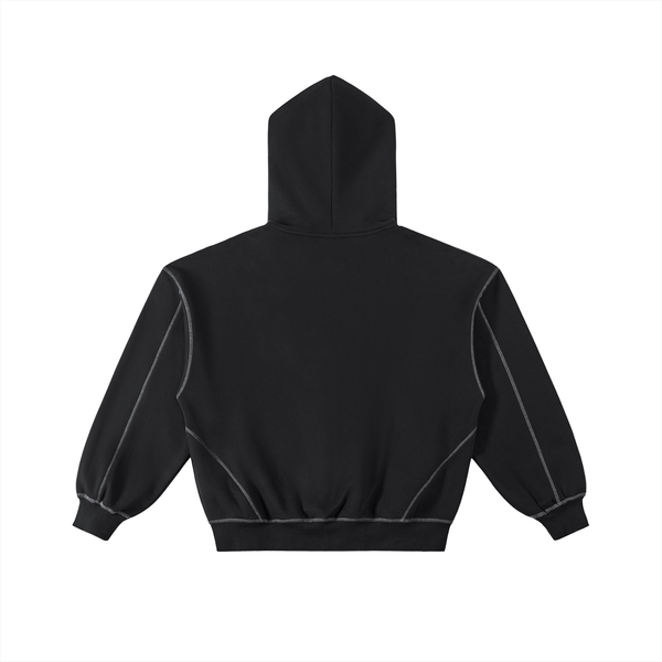 Dreamspire Classic logo Contrast-Stitched Boxy Fleece Hoodie