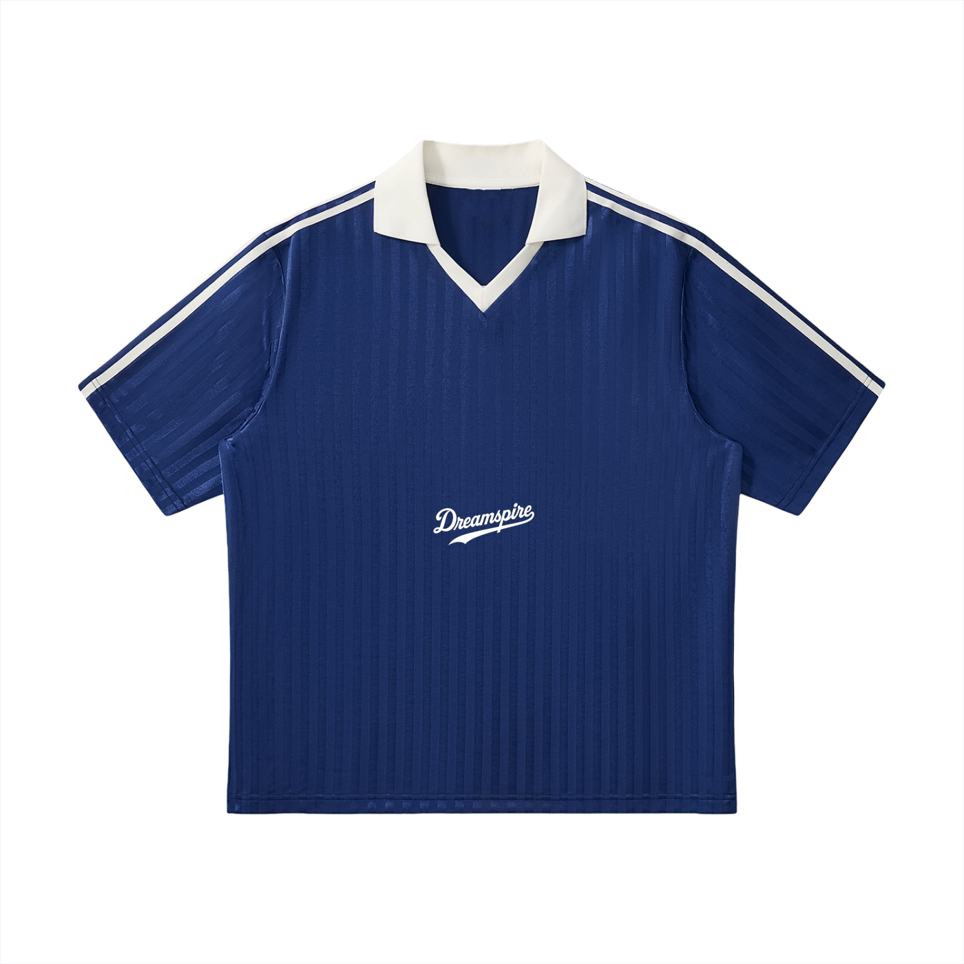 Dreamspire Baseball logo Contrast Collar Striped Soccer Jersey