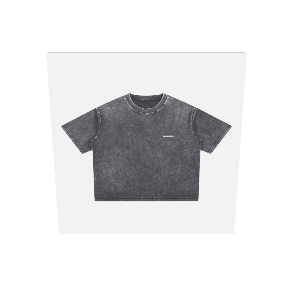 Dreamspire Classic logo Mineral Wash Boxy Cotton T-Shirt