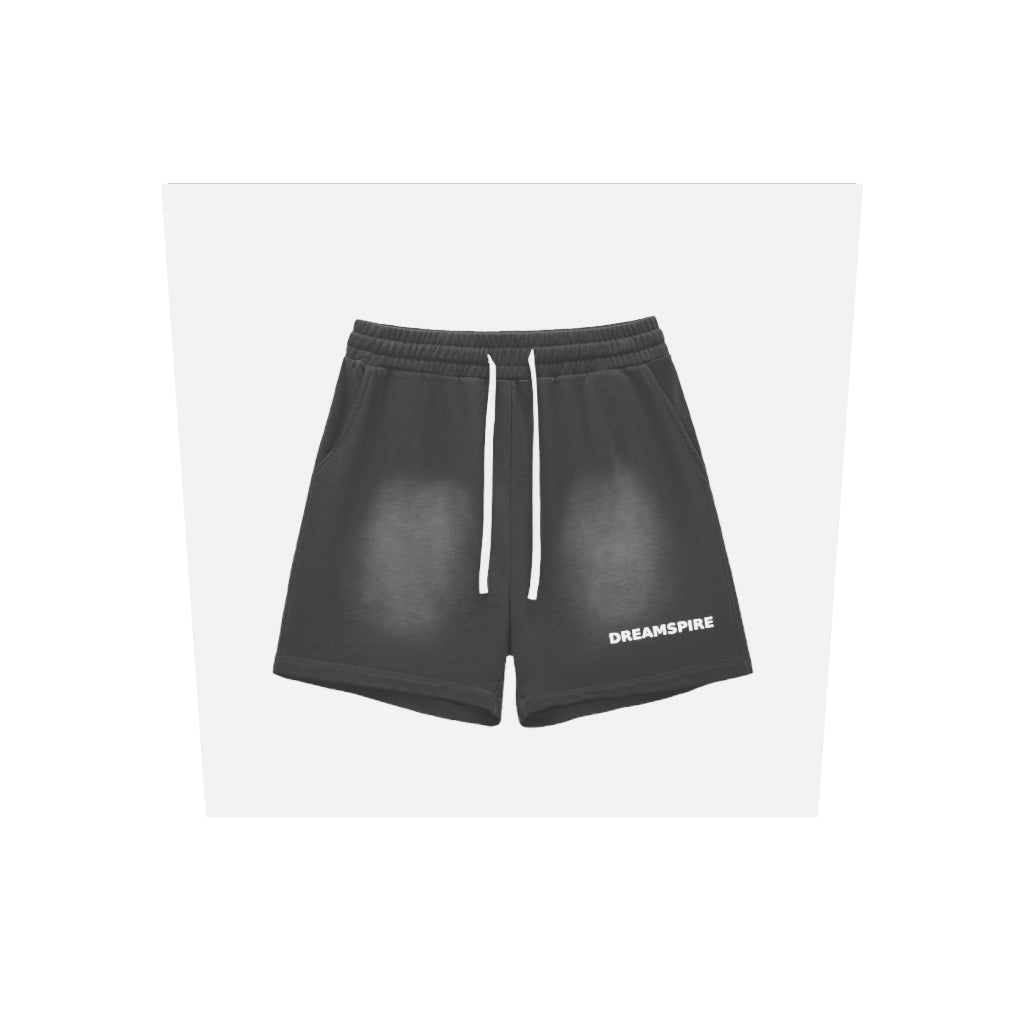 Dreamspire Classic Logo Sun Fade Raw Edge Cotton Shorts