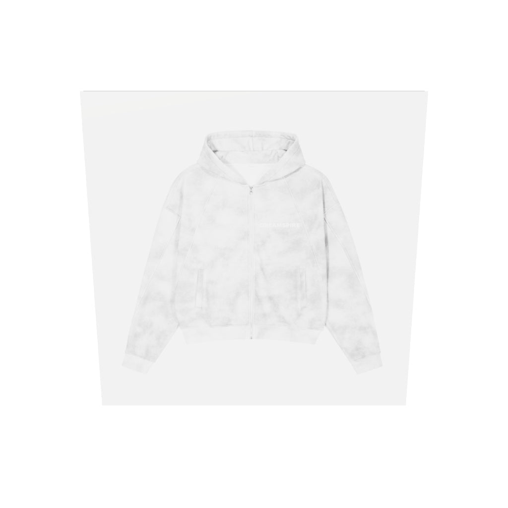 Dreamspire Basic logo Dirty Washed Zip-Up Fleece Hoodie