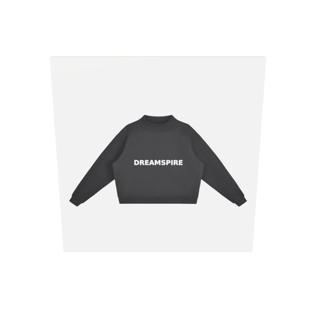 Dreamspire Classic logo Essential Fleece Mock-Neck Crew Sweatshirt