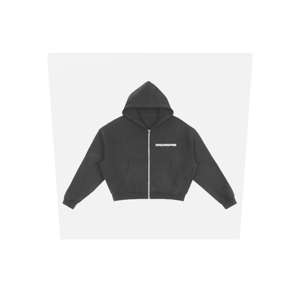 Dreamspire Classic logo Fleece Zip-Up Boxy Hoodie